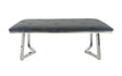 Beaufort Upholstered Tufted Bench Dark Grey side view