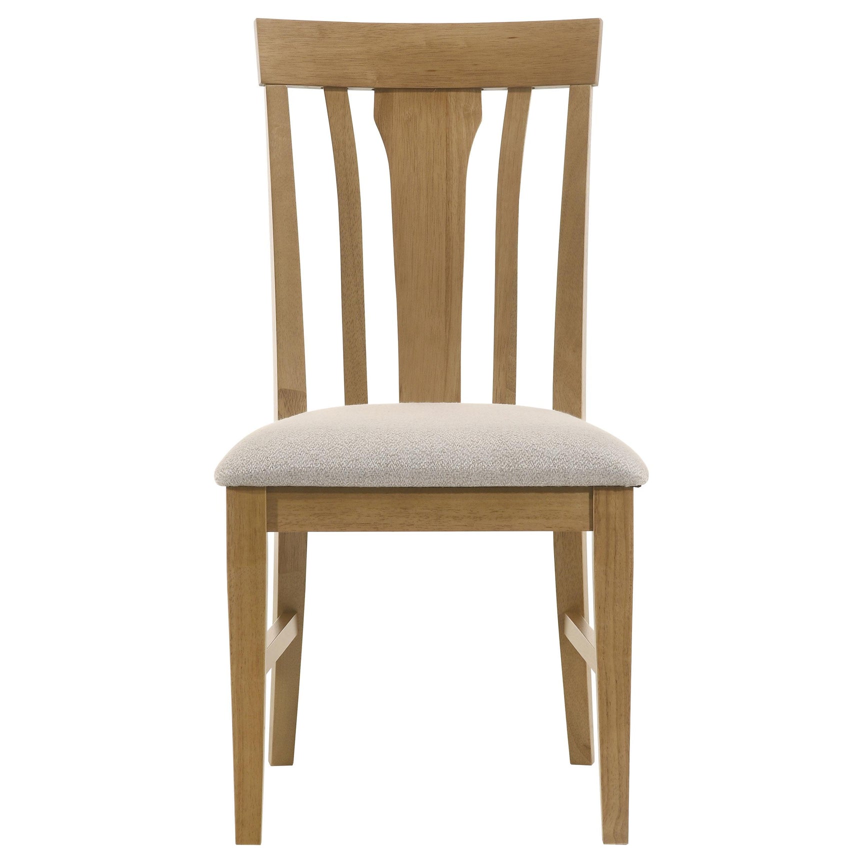 Hartville chair back detail with sculpted slat design
