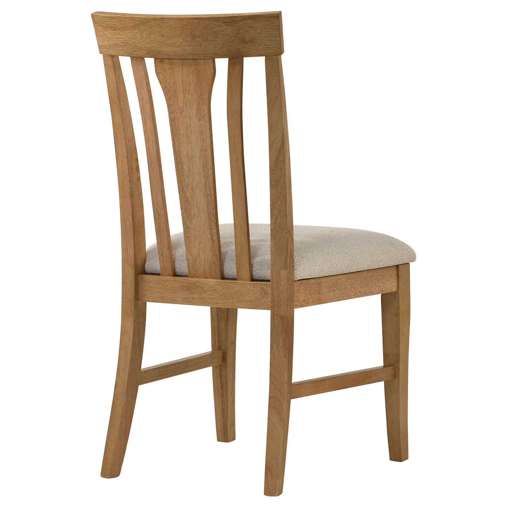 Hartville chair front view with natural light brown finish