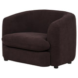 Delroy Stationary Accent Chair in Aubergine Polyester Upholstery — product image 3