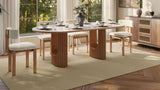 Silvo dining table glossy white sintered stone top close-up