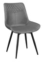 Brassie Upholstered Side Chairs Grey set of 2, front angle view