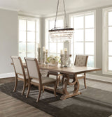 main view of Brockway Brown Extension Leaf Dining Room Set dining room furniture