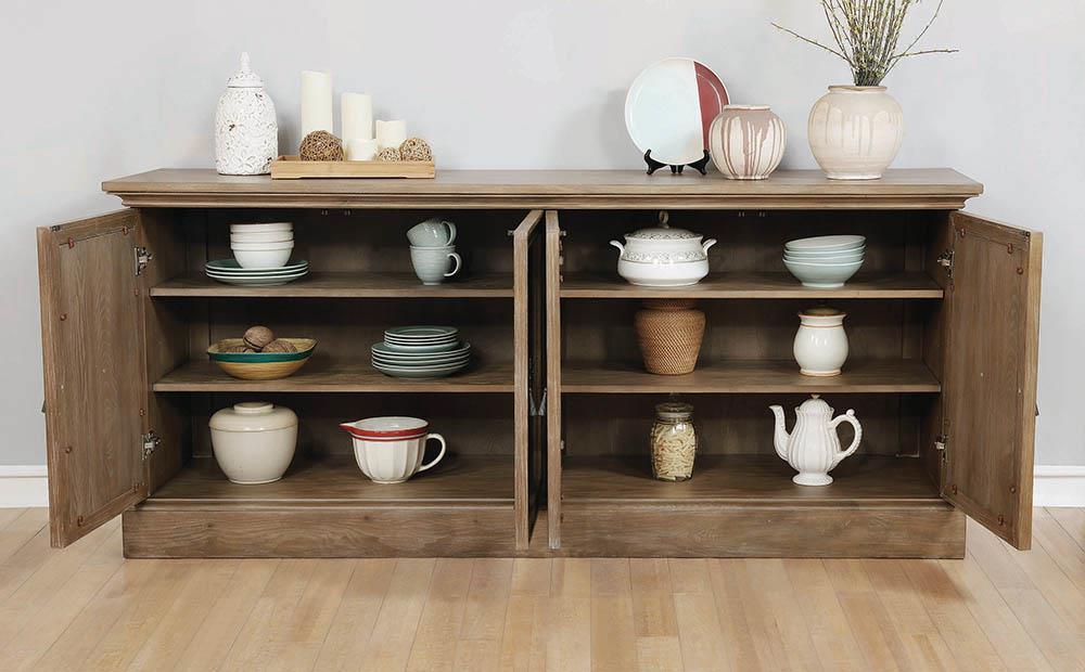 Brockway Cove 4-Door Server Barley Brown - Ella Furniture