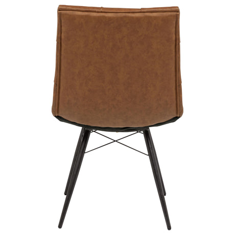 Leveler feet beneath Aiken dining chair leg