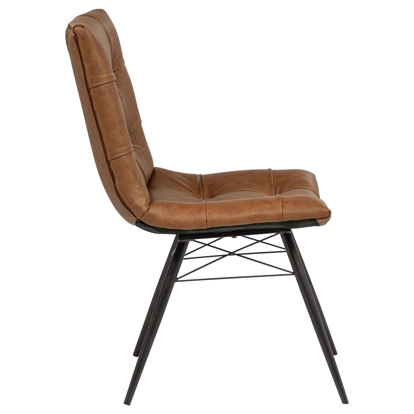Aiken dining side chair angled to show both seat and back