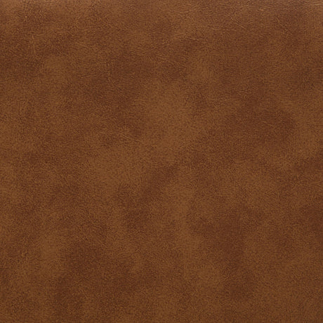 Aiken faux leather upholstered dining side chair in saddle brown, side view