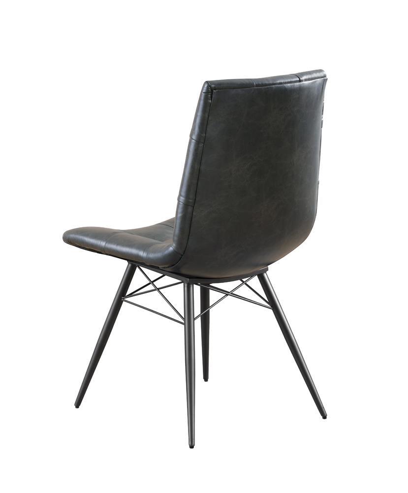 Aiken Tufted Dining Chair showing angled legs and contour
