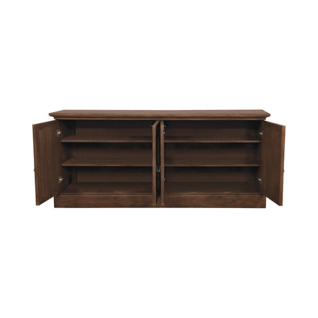 Arm chair with detailed leg design in barley brown finish
