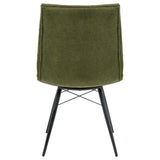 Aiken dining chair showing gunmetal legs and levelers