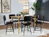 Side view of Partridge Sheesham Espresso Counter Height Dining Set