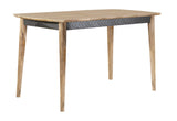 Side profile of Partridge stool highlighting seat depth and footrest