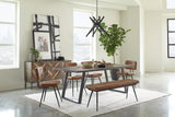 Misty Padded Side Chairs Camel And Black (Set Of 2) - Ella Furniture