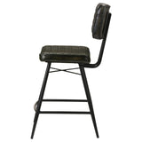 Back view showing iron X-shaped support of Partridge stool