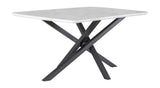 Close-up of gunmetal geometric iron base detail