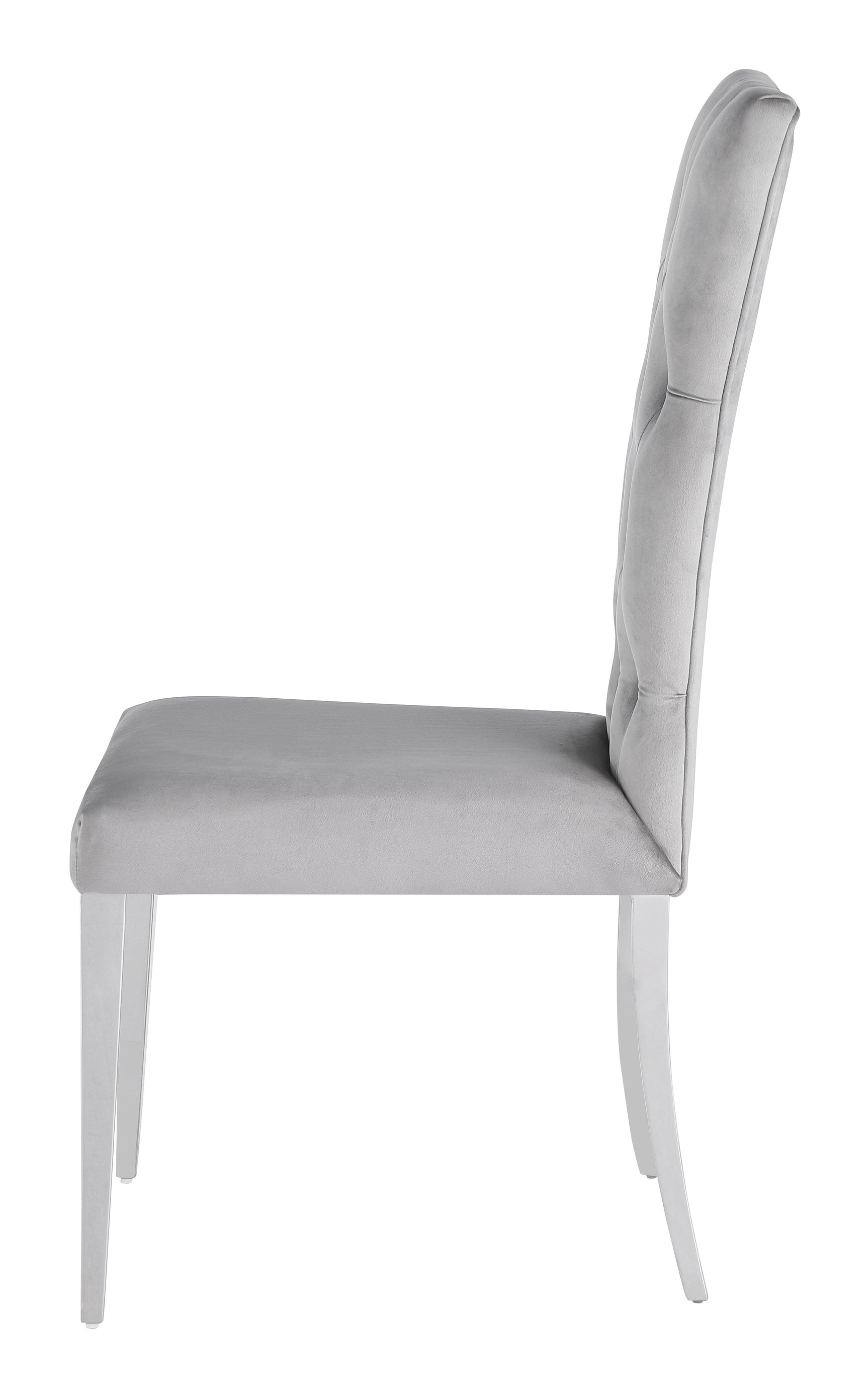 Kerwin side chair set of 2 detailed tufted backrest close-up