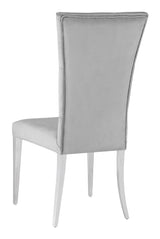 Kerwin side chair set of 2 back view showing shape and upholstery