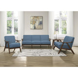 Damala Blue Accent Chair group view with other Damala collection pieces