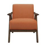 Damala Orange Fabric Accent Chair front view