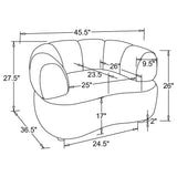 Casarin Brown Fabric 3-Piece Channel-Back Sofa Set — product image 11