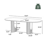 Zoom on table edge with clean white sintered stone