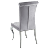 Close-up detail of chair legs and table frame in Carone Dining Set