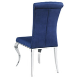 Detailed shot of Carone chair upholstery and structure