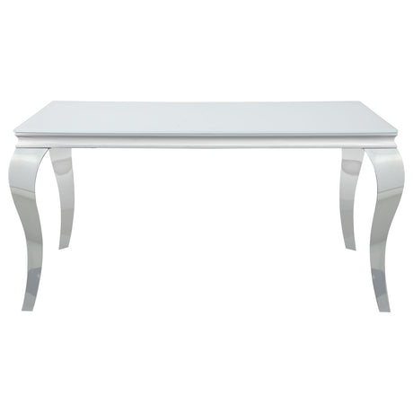 angled main view of the dining set