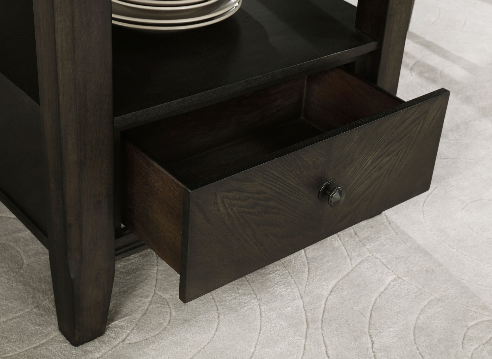 close-up of chair leg detail