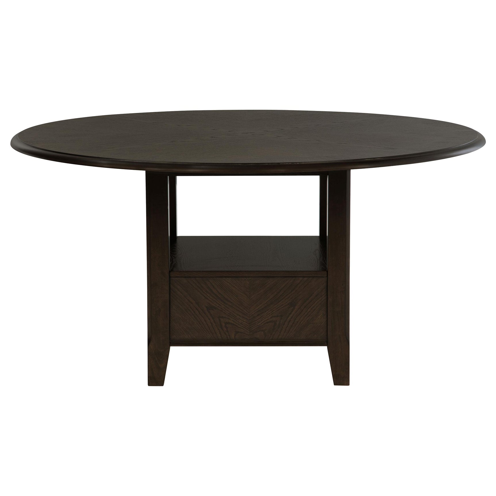 Top view of Twyla 60-inch round dining table surface