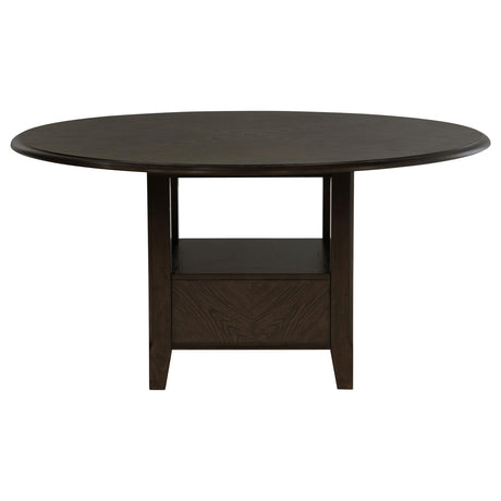 Top view of Twyla 60-inch round dining table surface
