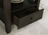 Drawer glide mechanism on Twyla dining table