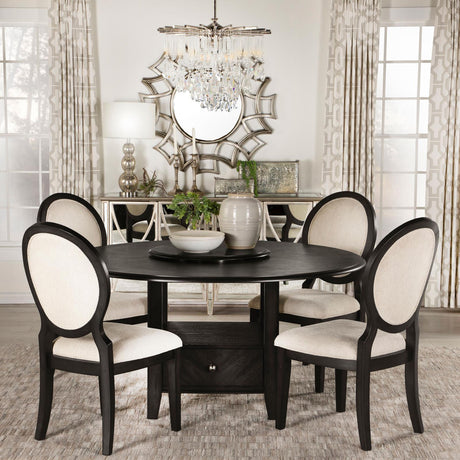 Twyla Dark Cocoa Circular Dining Room Set main view