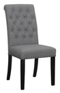 Alana upholstered tufted side chairs set of 2 front view