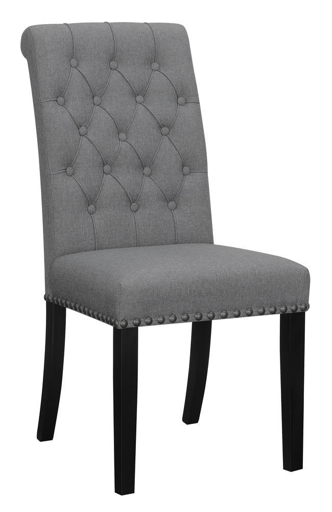 Alana Upholstered Tufted Side Chairs With Nailhead Trim (Set Of 2) - Ella Furniture