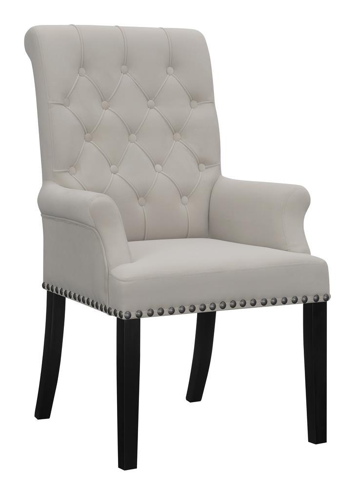 Alana Upholstered Tufted Arm Chair With Nailhead Trim 115183 - Ella Furniture