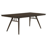 Wes Rectangular Dining Table dark walnut side angle