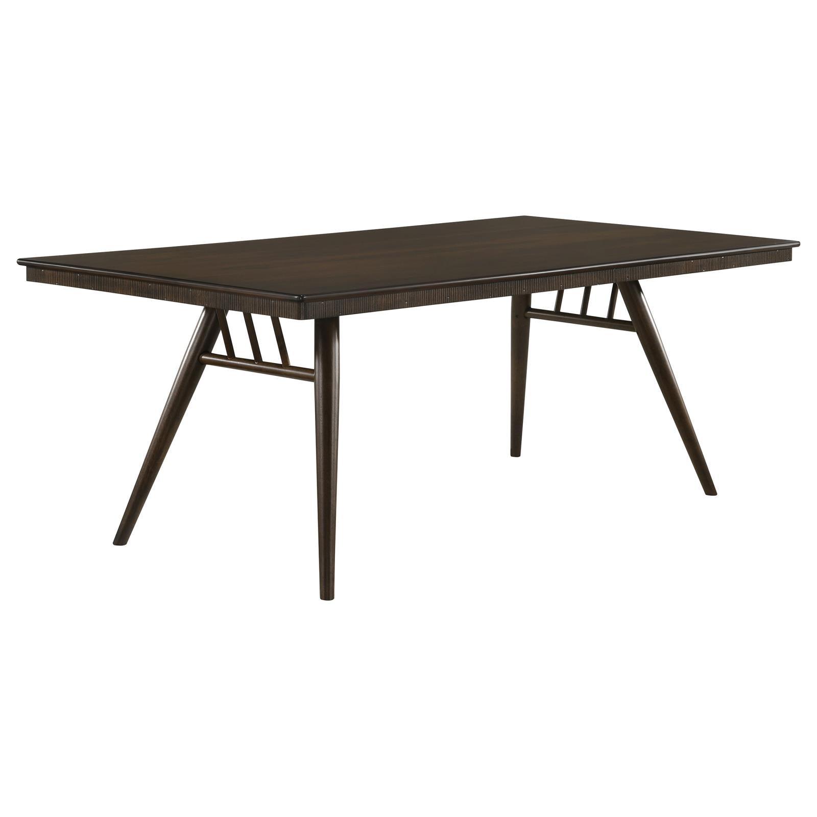 Wes Rectangular Dining Table dark walnut side angle