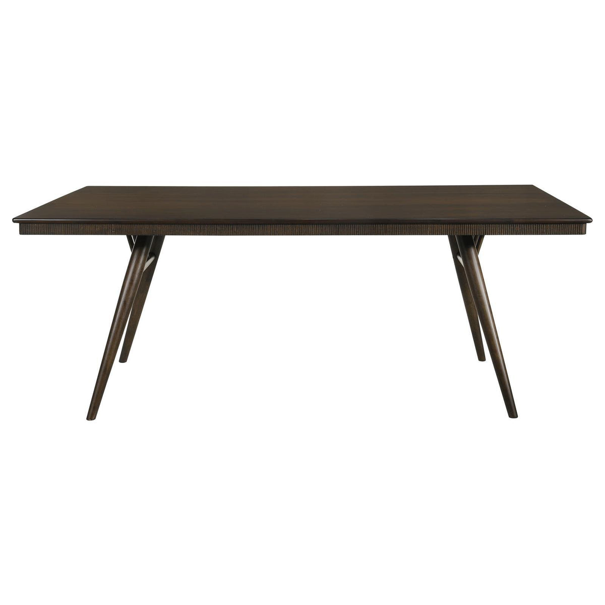 Wes Rectangular Dining Table close-up of tapered legs