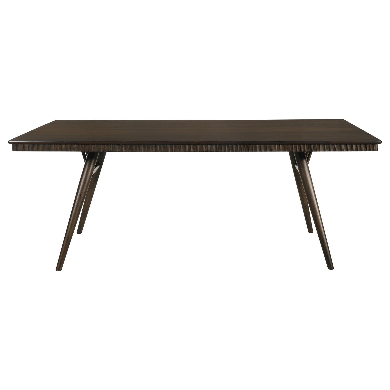 Wes Rectangular Dining Table close-up of tapered legs
