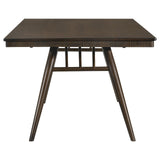 Wes Rectangular Dining Table showing full bullnose edge