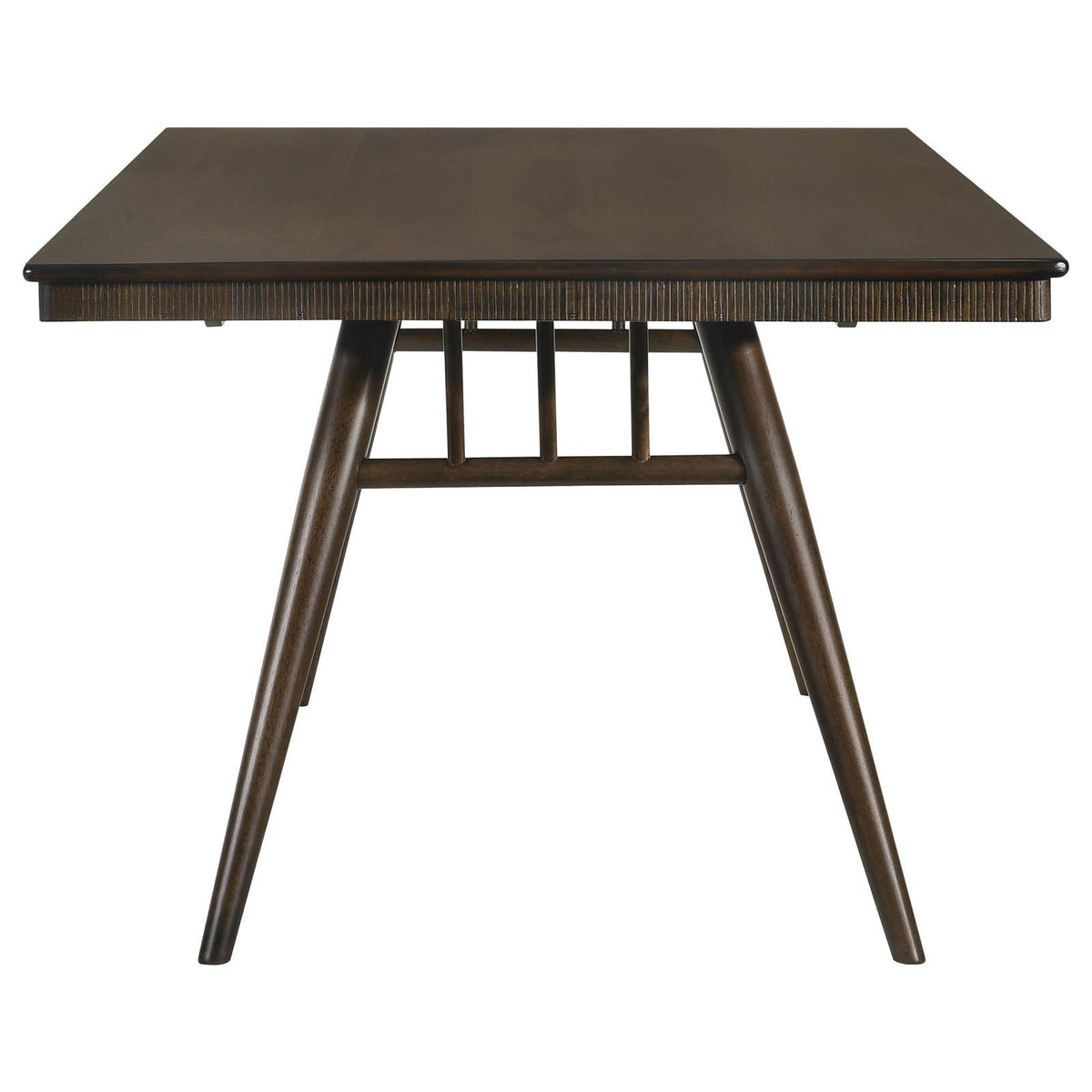 Wes Rectangular Dining Table showing full bullnose edge