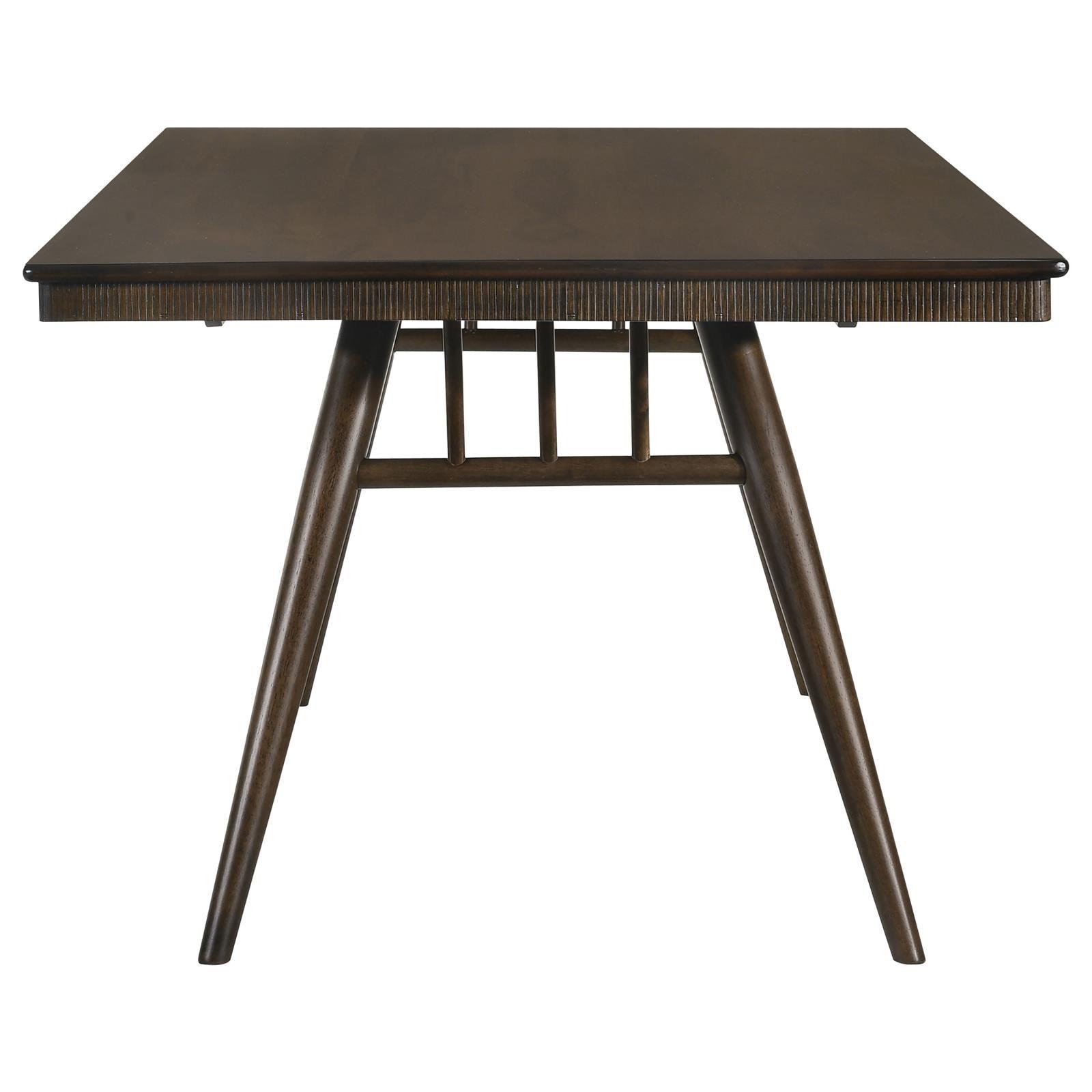 Wes Rectangular Dining Table showing full bullnose edge