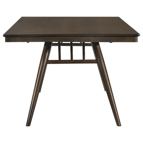 Wes Rectangular Dining Table showing full bullnose edge