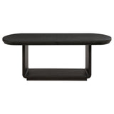 Leandro dining table extended with leaf installed