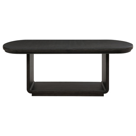 Leandro dining table extended with leaf installed