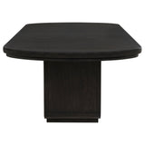 Top view showing ash veneer finish on table surface