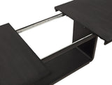 Side profile of Leandro dining table with pedestal