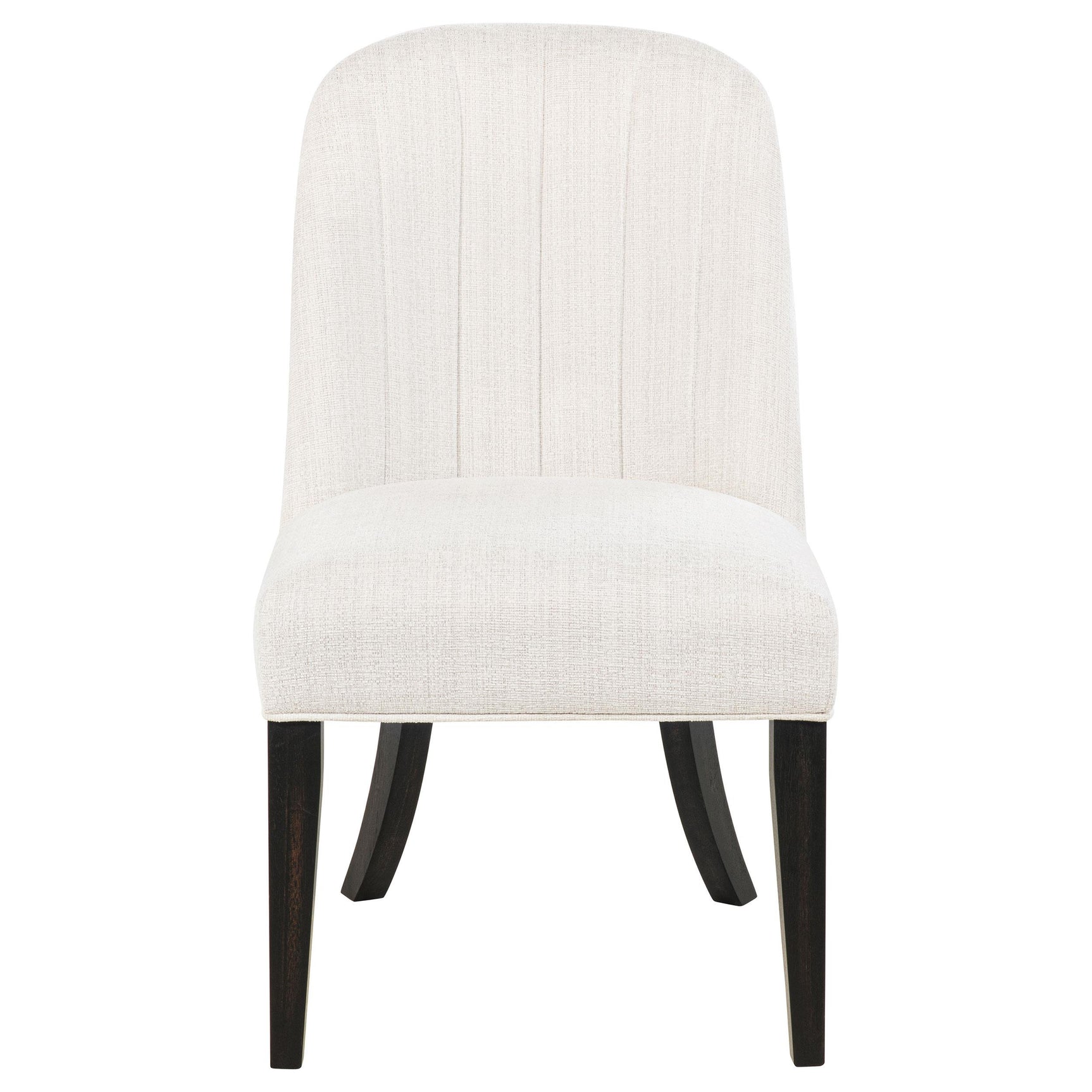 Leandro chair back with channel tufting in cream fabric