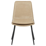 Back view of Ortega tan dining chair